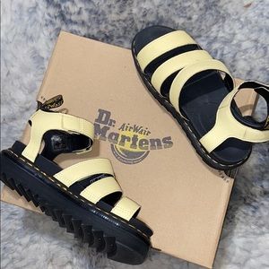 RARE: Dr. Martens Blaire Sandal Pale Pastel Yellow